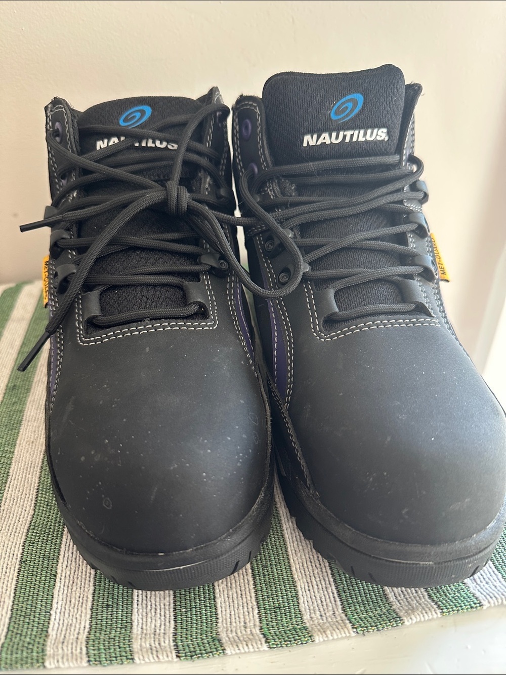 Nautilus Black Women’s Safety Boots with Subtle Purple Accent